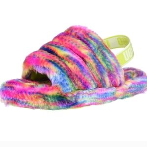 UGG Fluff Yeah Pixelate Slide Sandal - Size 6